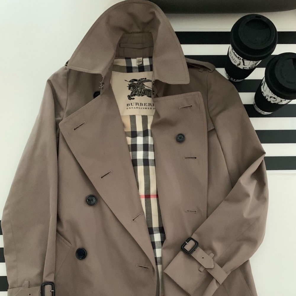 Burberry trench coat, size 2